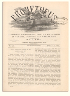 Prometheus : Illustrirte Wochenschrift &uuml;ber die Fortschritte in Gewerbe, Industrie und Wissenschaft. 6. Jahrgang, 1895, Nr 295
