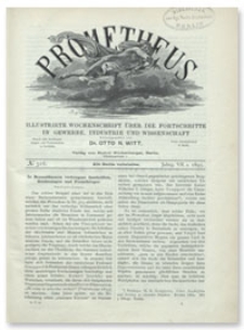 Prometheus : Illustrirte Wochenschrift &uuml;ber die Fortschritte in Gewerbe, Industrie und Wissenschaft. 7. Jahrgang, 1895, Nr 316