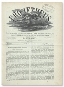 Prometheus : Illustrirte Wochenschrift &uuml;ber die Fortschritte in Gewerbe, Industrie und Wissenschaft. 7. Jahrgang, 1896, Nr 359