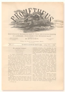 Prometheus : Illustrirte Wochenschrift &uuml;ber die Fortschritte in Gewerbe, Industrie und Wissenschaft. 8. Jahrgang, 1896, Nr 372