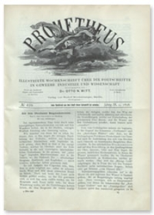 Prometheus : Illustrirte Wochenschrift &uuml;ber die Fortschritte in Gewerbe, Industrie und Wissenschaft. 9. Jahrgang, 1898, Nr 439