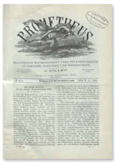 Prometheus : Illustrirte Wochenschrift &uuml;ber die Fortschritte in Gewerbe, Industrie und Wissenschaft. 10. Jahrgang, 1899, Nr 493
