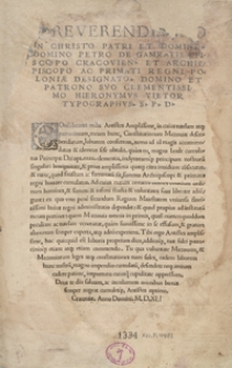 Statuta Ducatus Mazovie quecunq[ue] vel more antiquo et institutis maioru[m] recepta vel Ducu[m] sanctionib[us] plata publico co[n]sensu approbata serva[n]tur [...]
