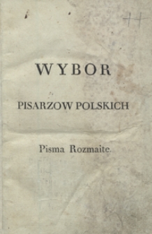 Józefa Szymanowskiego wierszem i prozą pisma różne