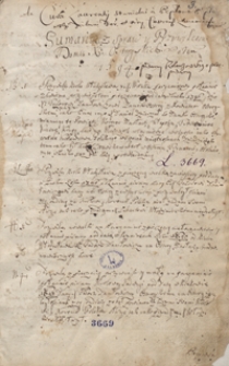 Sumariusz spraw y przywileiów domu X. Ostrogskich roku 1594 pisany [oraz] Inwentarz anno 1620 przez rewizorow spisany dla podziału między córkami xcia Alexandra Ostrogskiego