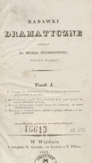 Zabawki dramatyczne. Tomik I