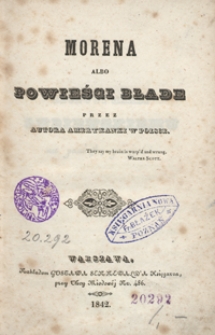 Morena albo Powieści blade