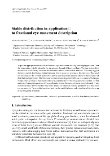 Stable distribution in application to fixational eye movement description