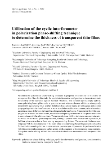 Utilization of the cyclic interferometer in polarization phase-shifting technique to determine the thickness of transparent thin-films