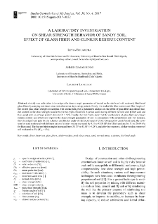 A laboratory investigation on shear strength behavior of sand y soil: effect of glass fiber and clinker residue content