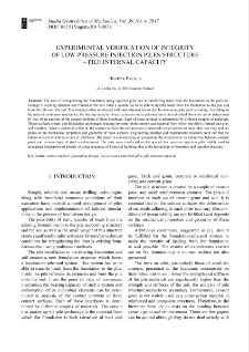 Experimental verification of integrity of low-pressure injection piles structure - pile internal capacity