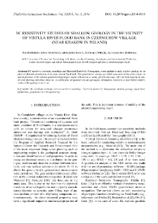 DC resistivity studies of shallow geology in the vicinity of Vistula River flood bank in Czernichów village (near Kraków in Poland)