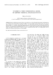 Numerical three-dimensional model of airport terminal drainage system