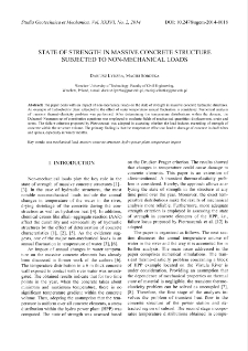 State of strength in massive concrete structure subjected to non-mechanical loads