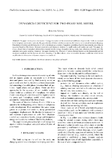 Dynamics coefficient for two-phase soil model