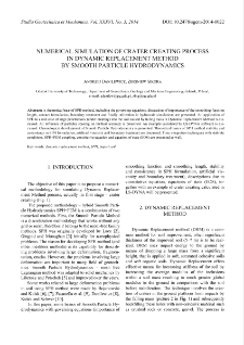 Numerical simulation of crater creating process in dynamic replacement method by smooth particle hydrodynamics