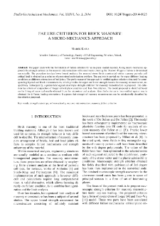 Failure criterion for brick masonry: a micro-mechanics approach