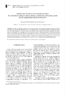 Modeling of fracture propagation in concrete structures using a constitutive relation with embedded discontinuity