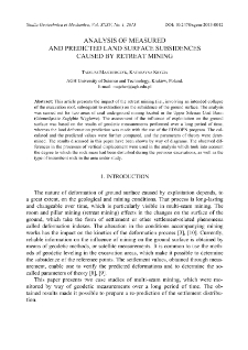Analysis of measured and predicted land surface subsidences caused by retreat mining