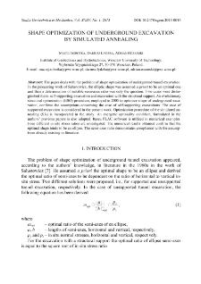 Shape optimization of underground excavation by simulated annealing