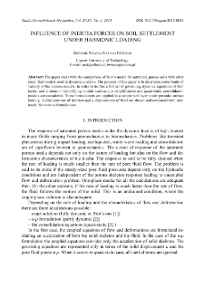 Influence of inertia forces on soil settlement under harmonic loading