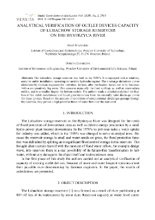 Analytical verification of outlet devices capacity of Lubachów storage reservoir on the Bystrzyca River