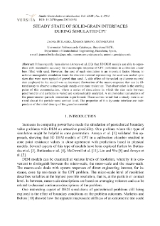 Steady state of solid-grain interfaces during simulated CPT