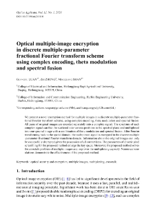 Optical multiple-image encryption in discrete multiple-parameter fractional Fourier transform scheme using complex encoding, theta modulation and spectral fusion