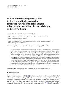 Optical multiple-image encryption in discrete multiple-parameter fractional Fourier transform scheme using complex encoding, theta modulation and spectral fusion