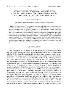 Application of Newtonian nudging data assimilation method in hydrodynamic model of flood flow in the Lower Biebrza Basin