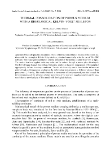 Thermal consolidation of porous medium with a rheological Kelvin-Voigt skeleton