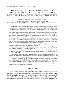 The analysis of vertical displacements for a hydrotechnical facility using geostatistics. Part I. Structural analysis and estimation of displacements