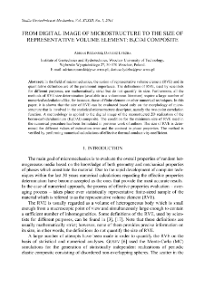 From digital image of microstructure to the size of representative volume element: B4C/Al composite