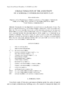 Characterization of the anisotropy of a normally consolidated soft clay