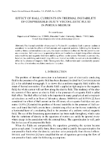 Effect of hall currents on thermal instability of compressible dusty viscoelastic fluid in porous medium