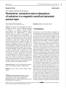 Penetrative convection due to absorption of radiation in a magnetic nanofluid saturated porous layer