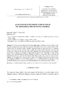 Analysis of explosion stress field of air radial decoupling charge