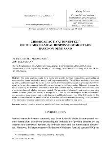 Chemical activation effect on the mechanical response of mortars based on dune sand