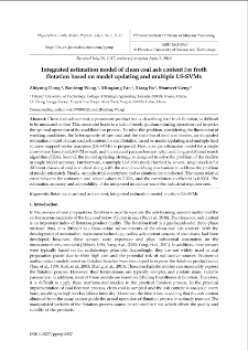 Integrated estimation model of clean coal ash content for froth flotation based on model updating and multiple LS-SVMs