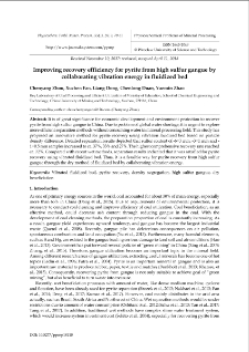 Improving recovery efficiency for pyrite from high sulfur gangue by collaborating vibration energy in fluidized bed