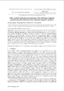 Fully coupled multi-physics modeling of the multi-type magnetic particles dynamic behavior in low intensity magnetic separator
