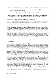 Fully coupled multi-physics modeling of the multi-type magnetic particles dynamic behavior in low intensity magnetic separator