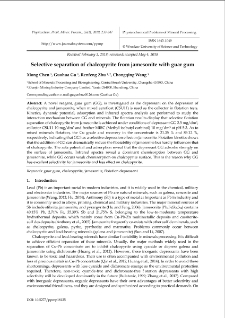 Selective separation of chalcopyrite from jamesonite with guar gum