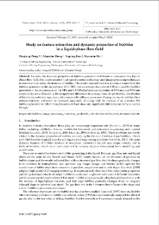 Study on feature extraction and dynamic properties of bubbles in a liquid-phase flow field