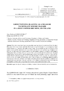 Group winning blasting as a measure to mitigate seismic hazard in a deep copper ore mine, SW Poland