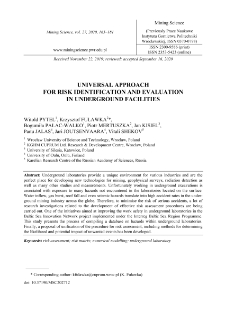 Universal approach for risk identification and evaluation in underground facilities