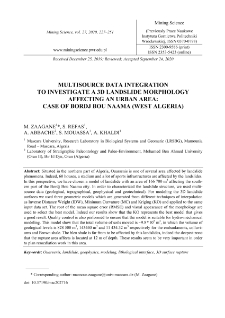 Multisource data integration to investigate a 3D landslide morphology affecting an urban area: case of Bordj Bou Naama (west Algeria)