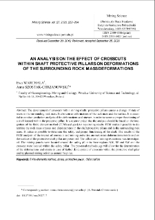 An analysis on the effect of crosscuts within shaft protective pillars on deformations of the surrounding rock mass deformations