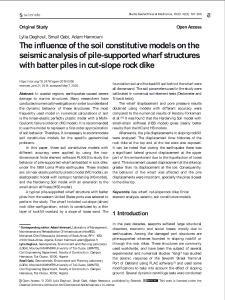 The influence of the soil constitutive models on the seismic analysis of pile-supported wharf structures with batter piles in cut-slope rock dike