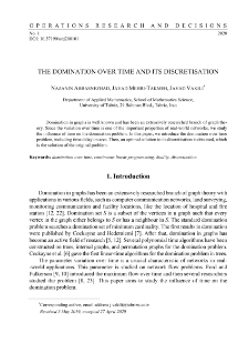 The domination over time and its discretisation